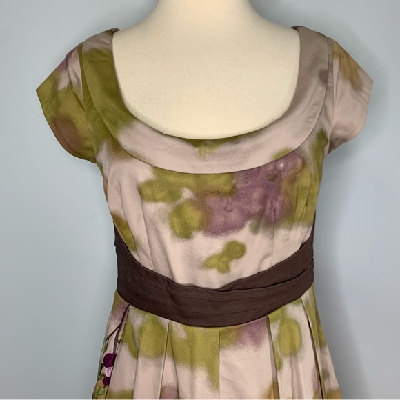 Floreat Anthropologie Travessia Tulle Under Skirt Embroidered Fit & Flare Dress - Picture 5 of 13